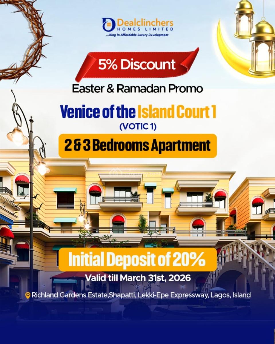 Luxury  4 Bedroom Apartments, Venice of The Island Court 1, Richland Gardens, Ibeju Lekki, Lagos, Detached Duplex for Sale
