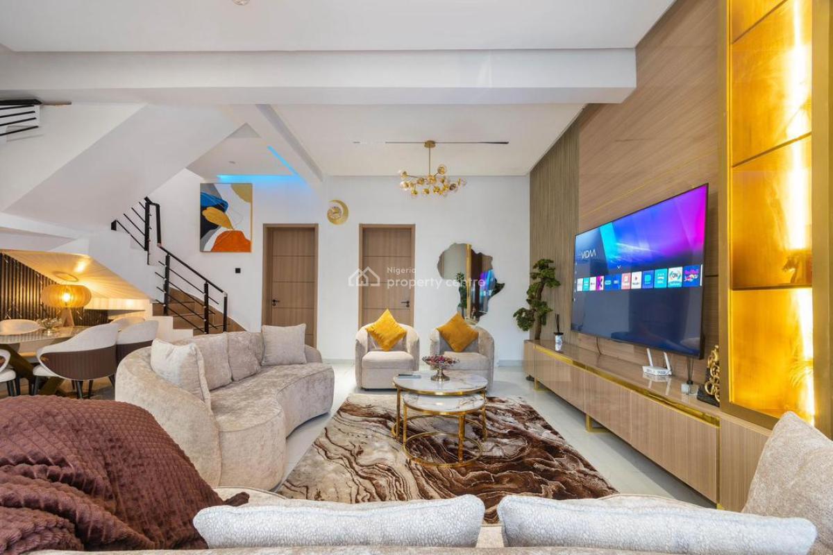 Elegantly Designed 3 Bedroom Terrace with Pool, Cinema & Gym, Lekki Phase 1, Lekki, Lagos, Flat / Apartment Short Let