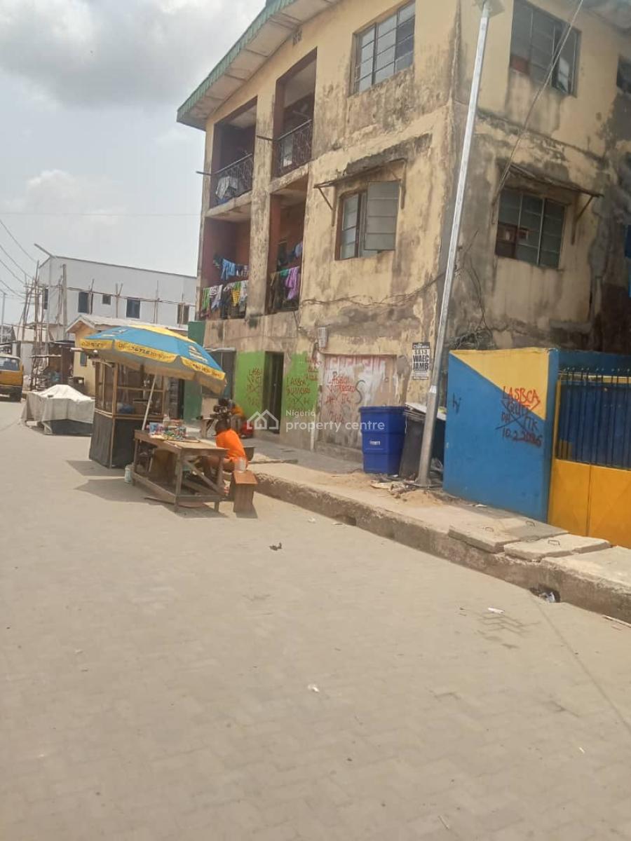 2 Story Building at Ijikoyejo Str By Pako B/stop #180m Asking, #130m C, Ijesha, Surulere, Lagos, Block of Flats for Sale