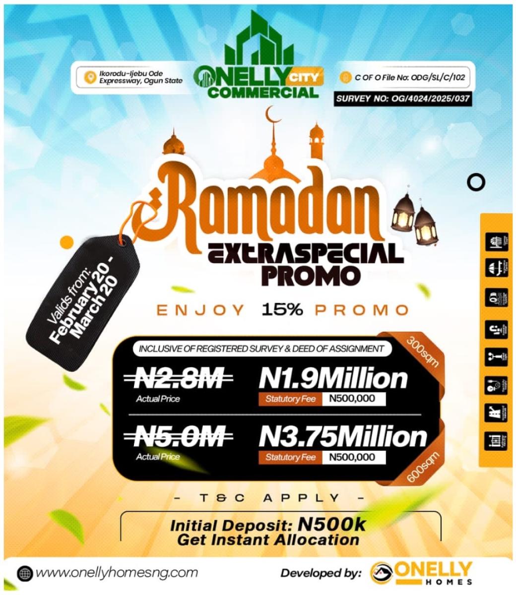 Commercial Property with Cofo (onelly Commercial City ), Ikorodu, Ijebu East, Ogun, Commercial Land for Sale