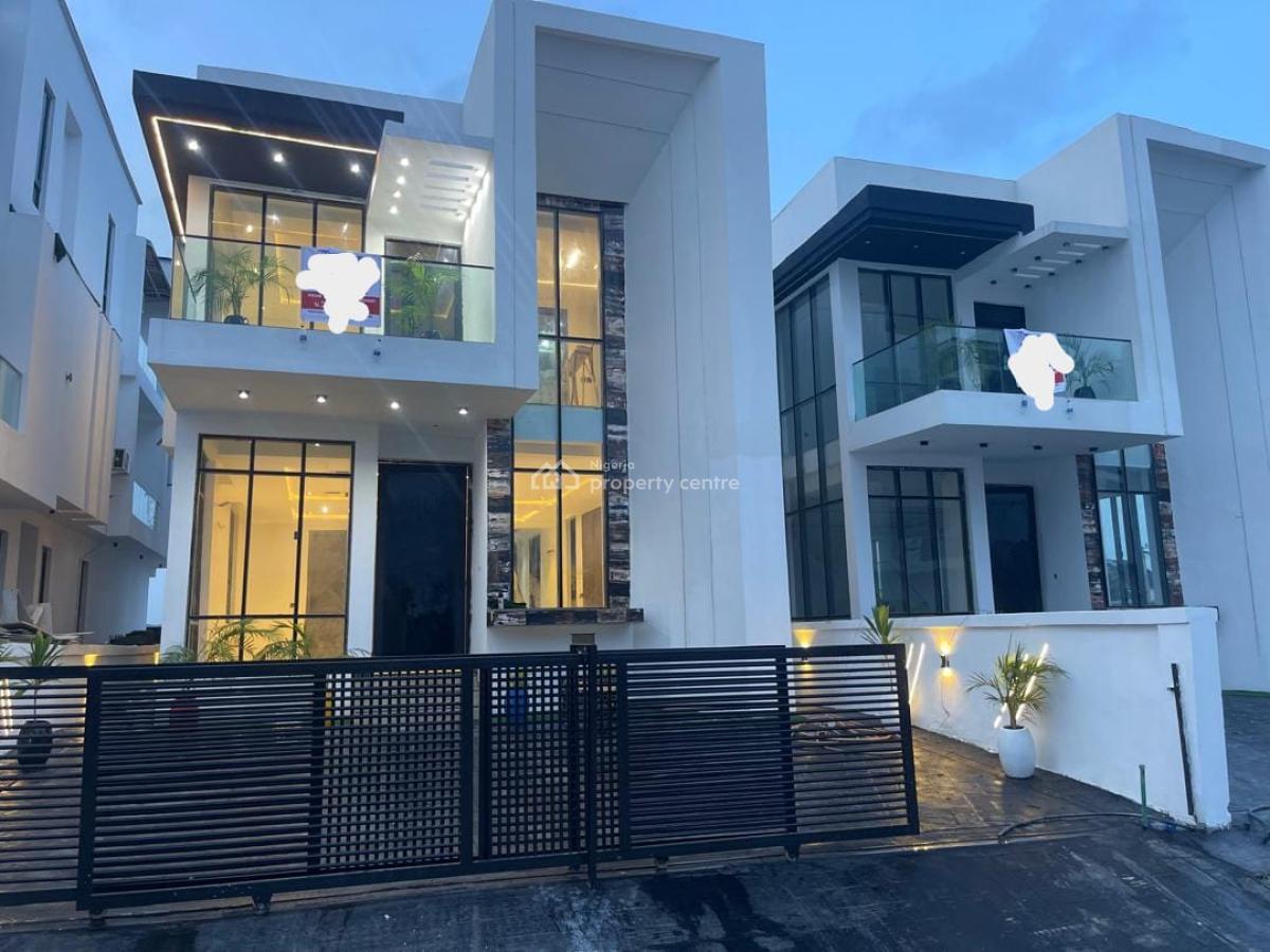 Tastefully Finished 5 Bedroom Fully Detached Duplex with Bq and Pool, Chevron, Lekki, Lagos, Detached Duplex for Sale