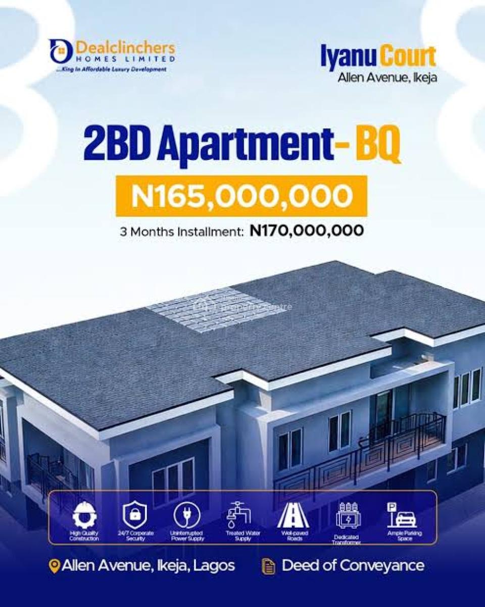 Luxury 2 Bedroom Apartment with Bq, Iyanu Court,, Allen, Ikeja, Lagos, Block of Flats for Sale