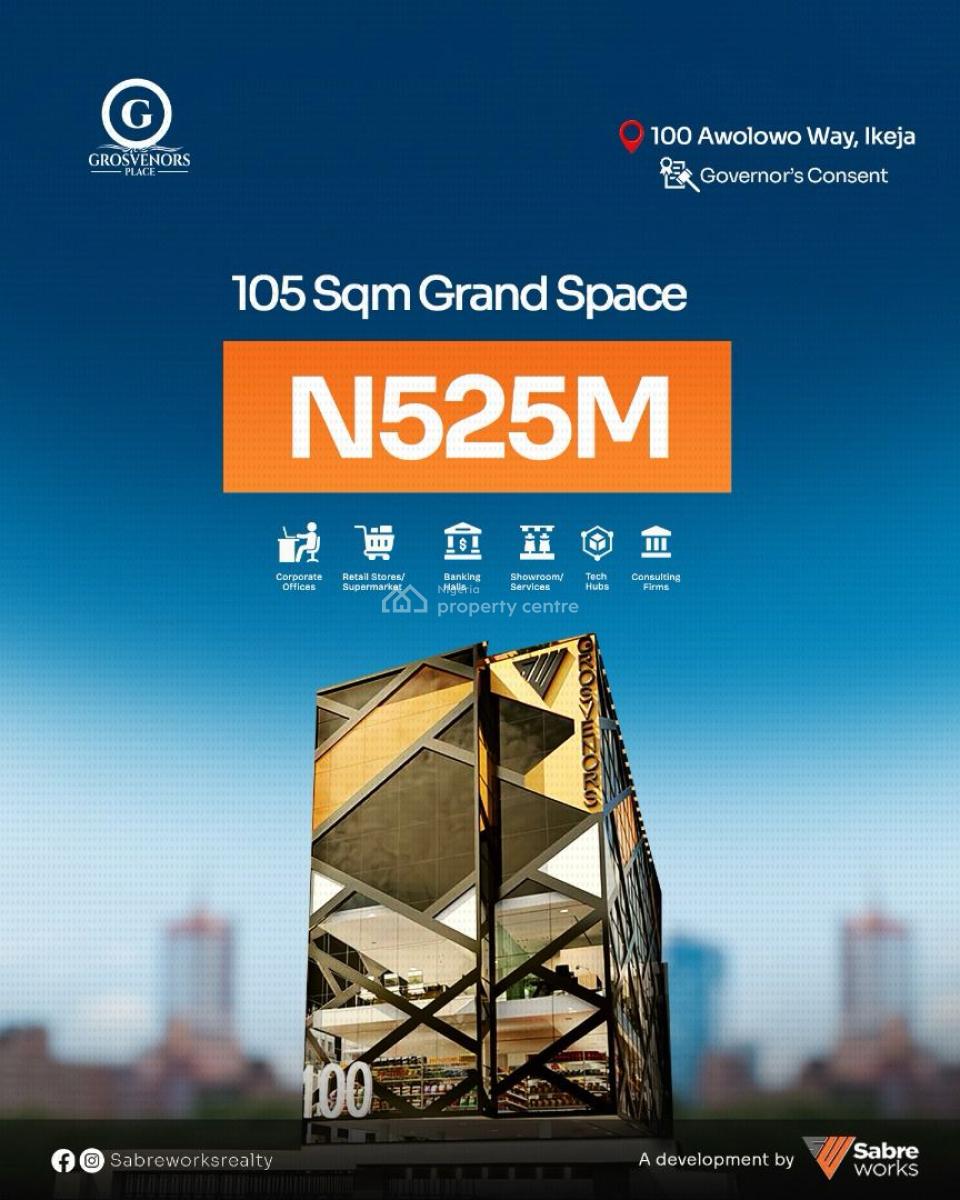 Own Sqms Commercial Space, Grosvenors Place, Awolowo Way, Ikeja, Lagos, Commercial Property for Sale