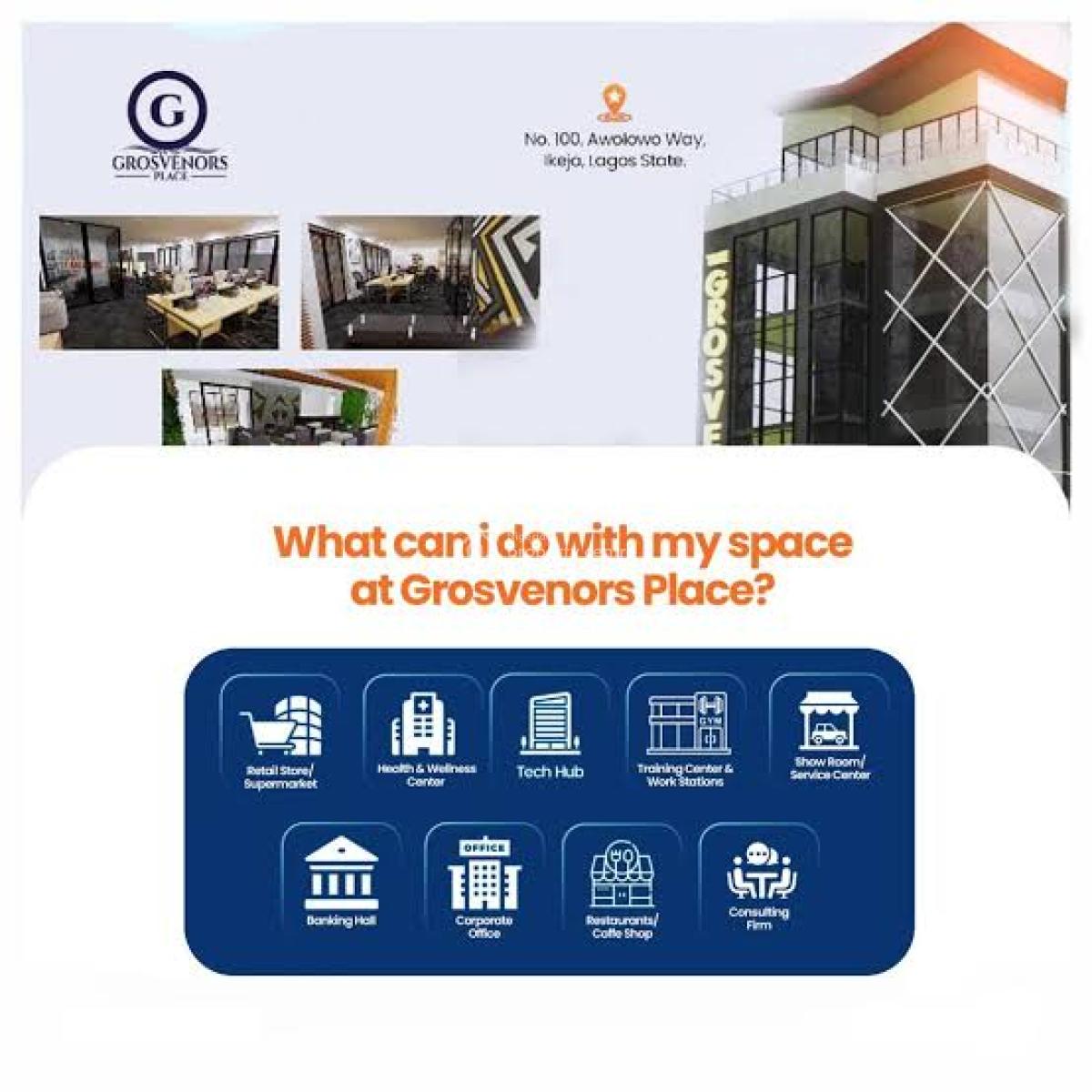 Own Sqms Commercial Space, Grosvenors Place, Awolowo Way, Ikeja, Lagos, Commercial Property for Sale