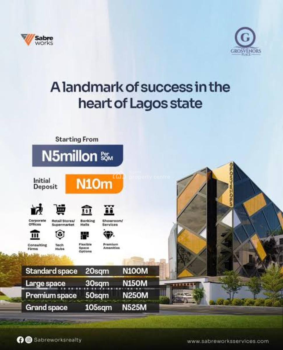 Own Sqms Commercial Space, Grosvenors Place, Awolowo Way, Ikeja, Lagos, Commercial Property for Sale