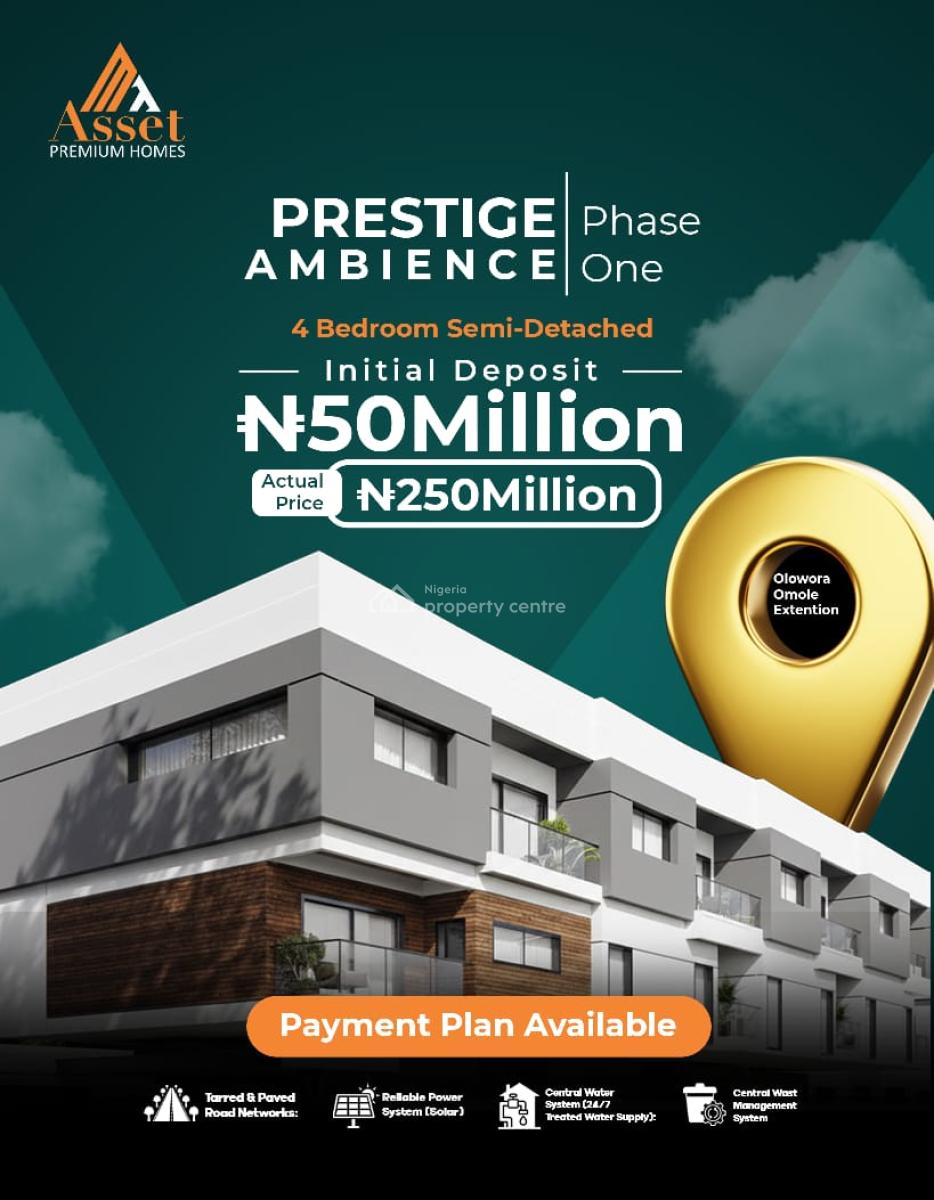 Luxury 4 Bedroom Semi Detached, Omole Extension, Omole Phase 2, Ikeja, Lagos, Semi-detached Duplex for Sale