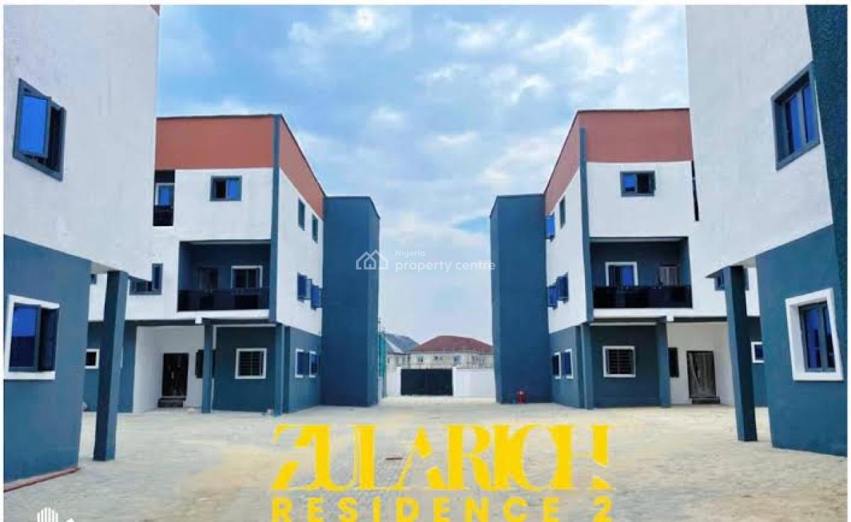 Luxury 4 Bedroom Terrace: Pay & Park in, Zularich Residence 2, Off Monastery Road, Sangotedo, Ajah, Lagos, Terraced Duplex for Sale