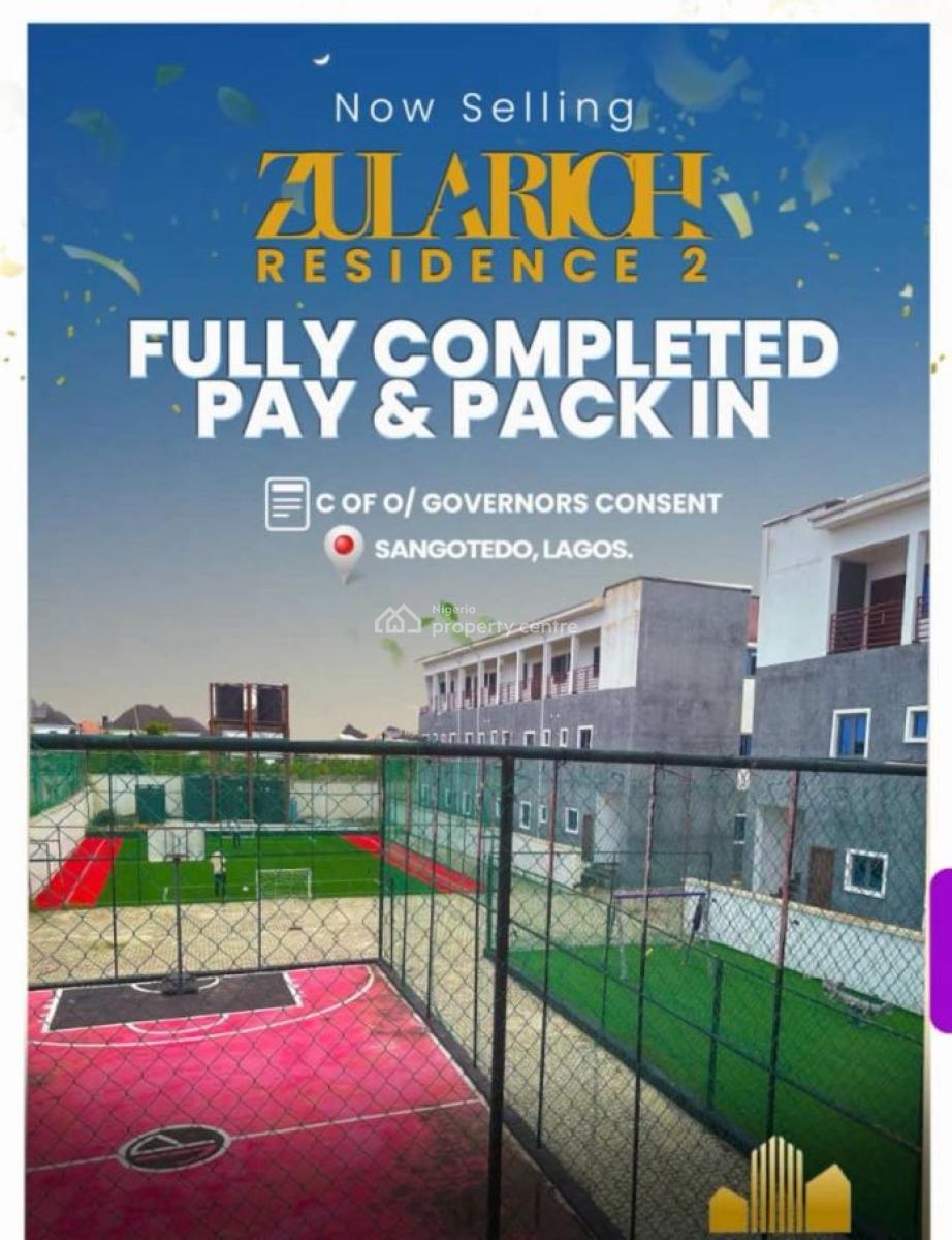 Luxury 4 Bedroom Terrace: Pay & Park in, Zularich Residence 2, Off Monastery Road, Sangotedo, Ajah, Lagos, Terraced Duplex for Sale