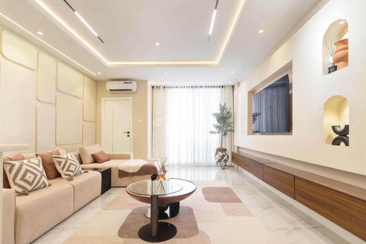 Brand New 3bedroom Smart Home with 2 Balconies, Swimming Pool  Gym &, Lekki Phase 1, Lekki, Lagos, Flat / Apartment Short Let