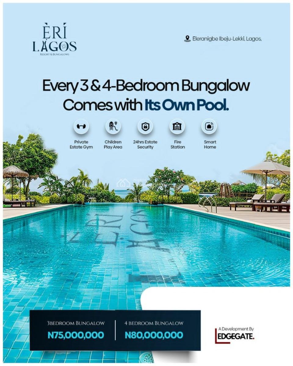 Luxury Bungalows & Resort with Cofo, Eri Bungalow & Resorts, Eleranigbe, Ibeju Lekki, Lagos, Detached Bungalow for Sale