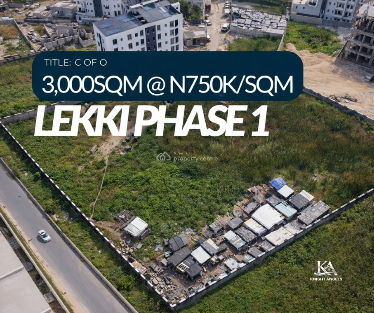 3,000sqm of Bare Land, Lekki Phase 1, Lekki, Lagos, Residential Land for Sale