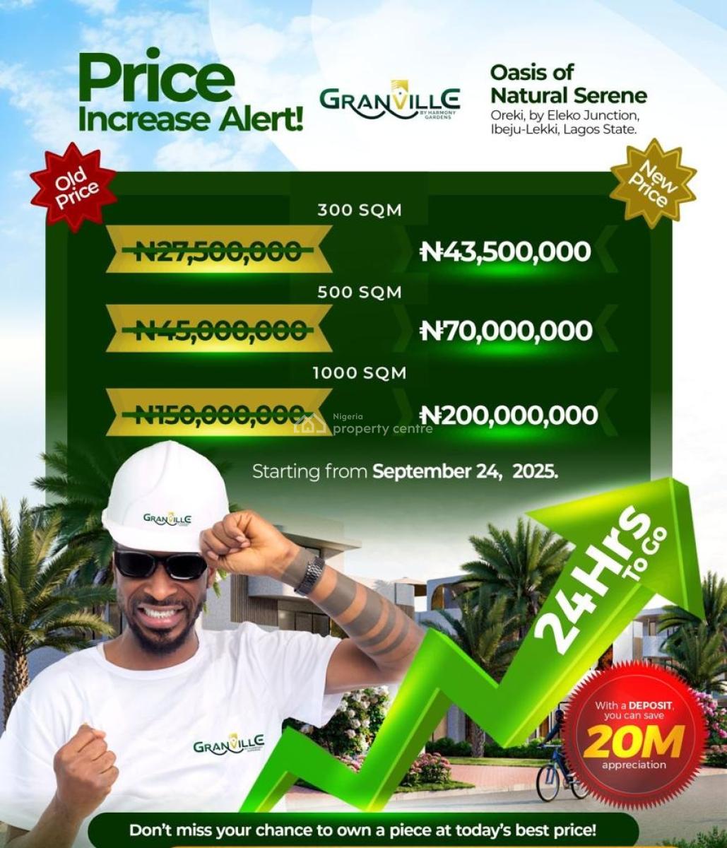 Buy & Build Land with C of O, Granville Estate, Oreki, Eleko, Ibeju Lekki, Lagos, Residential Land for Sale