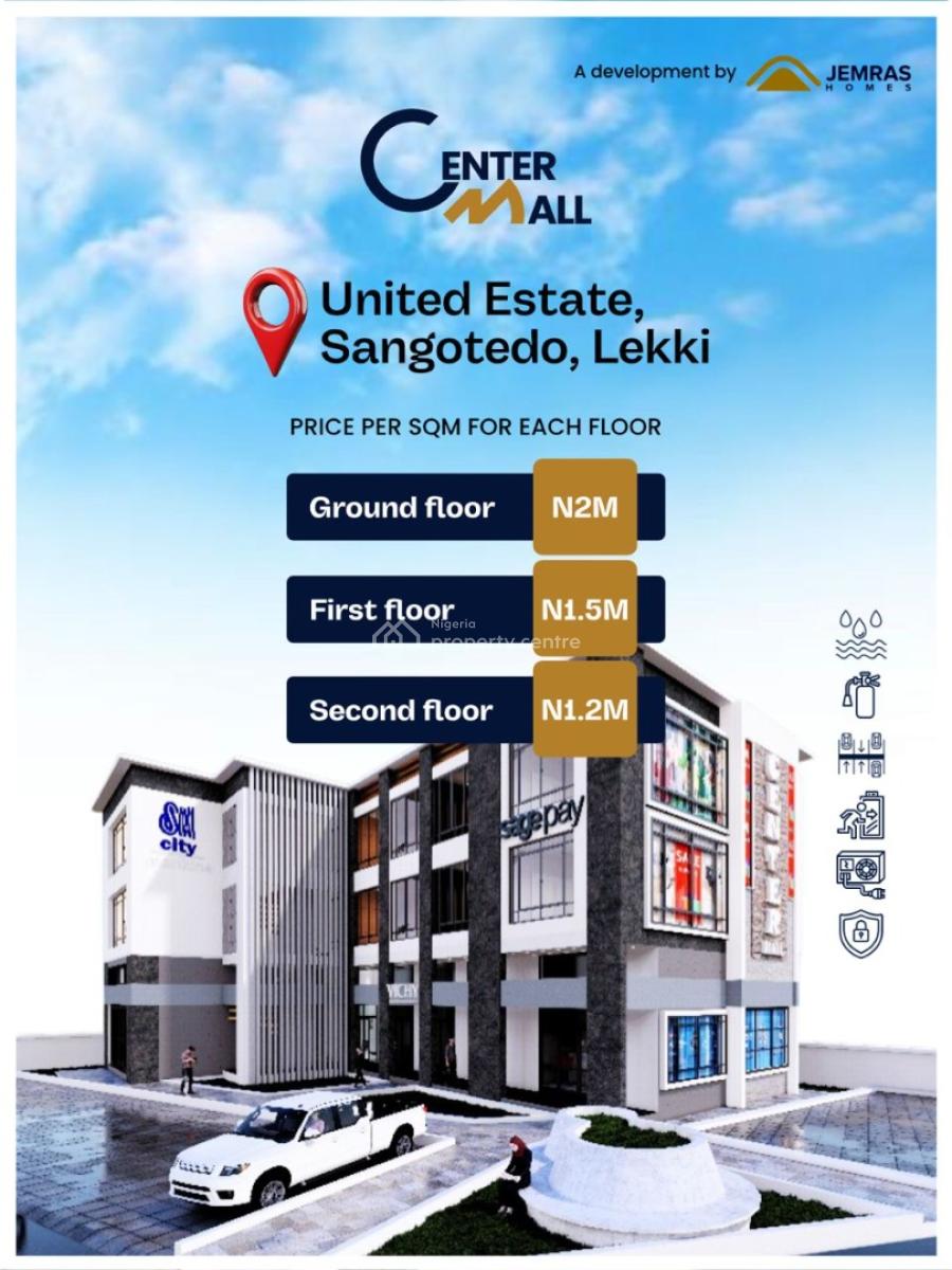 Center Mall, Center Mall Is Right Side United Estate, Sangotedo, Ajah, Lagos, Plaza / Complex / Mall for Sale