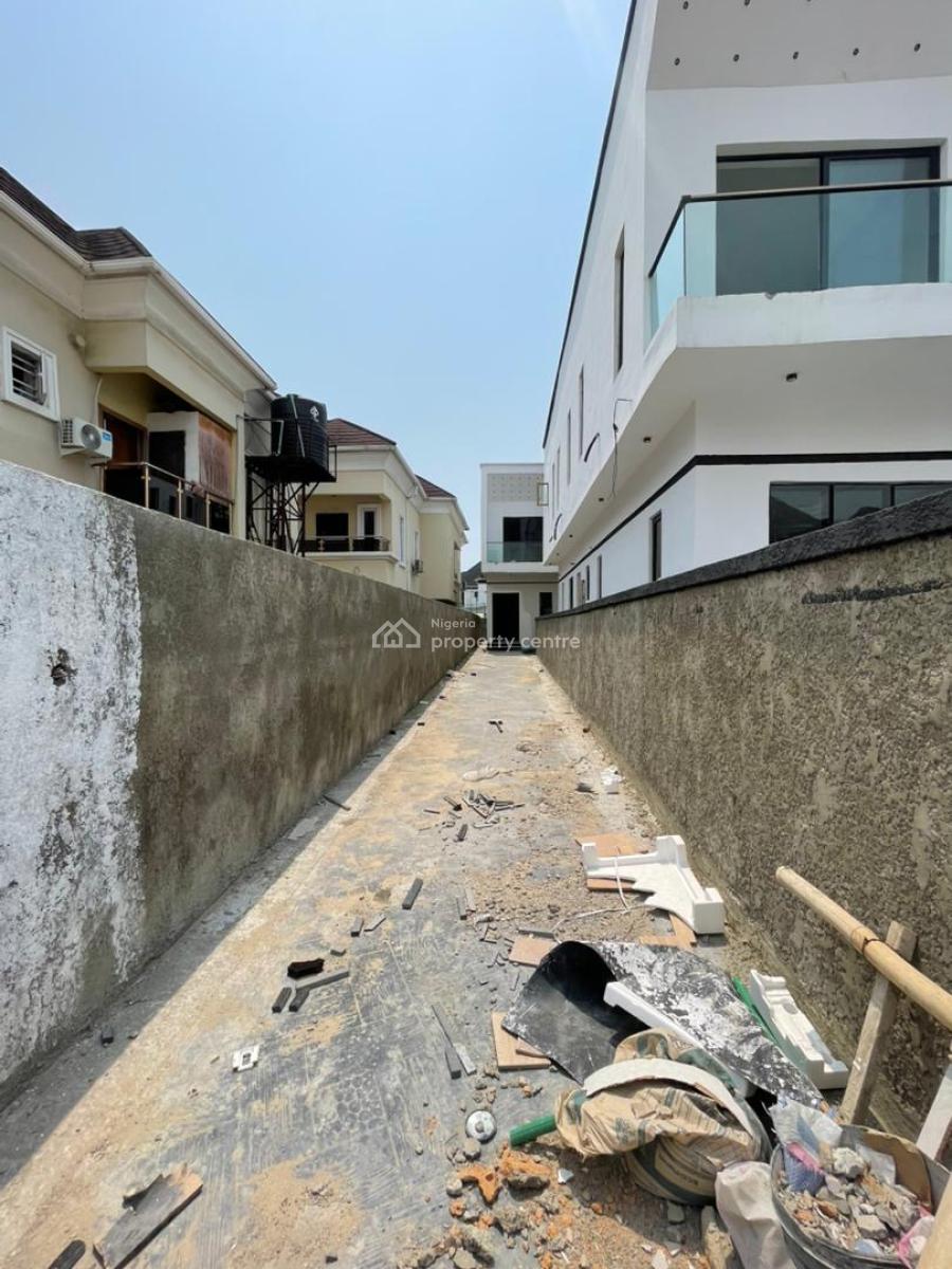 Elegant Built 4 Bedroom Semi  Detached Duplex + Bq in a Secure Estate, Chevron, Lekki, Lagos, Semi-detached Duplex for Sale