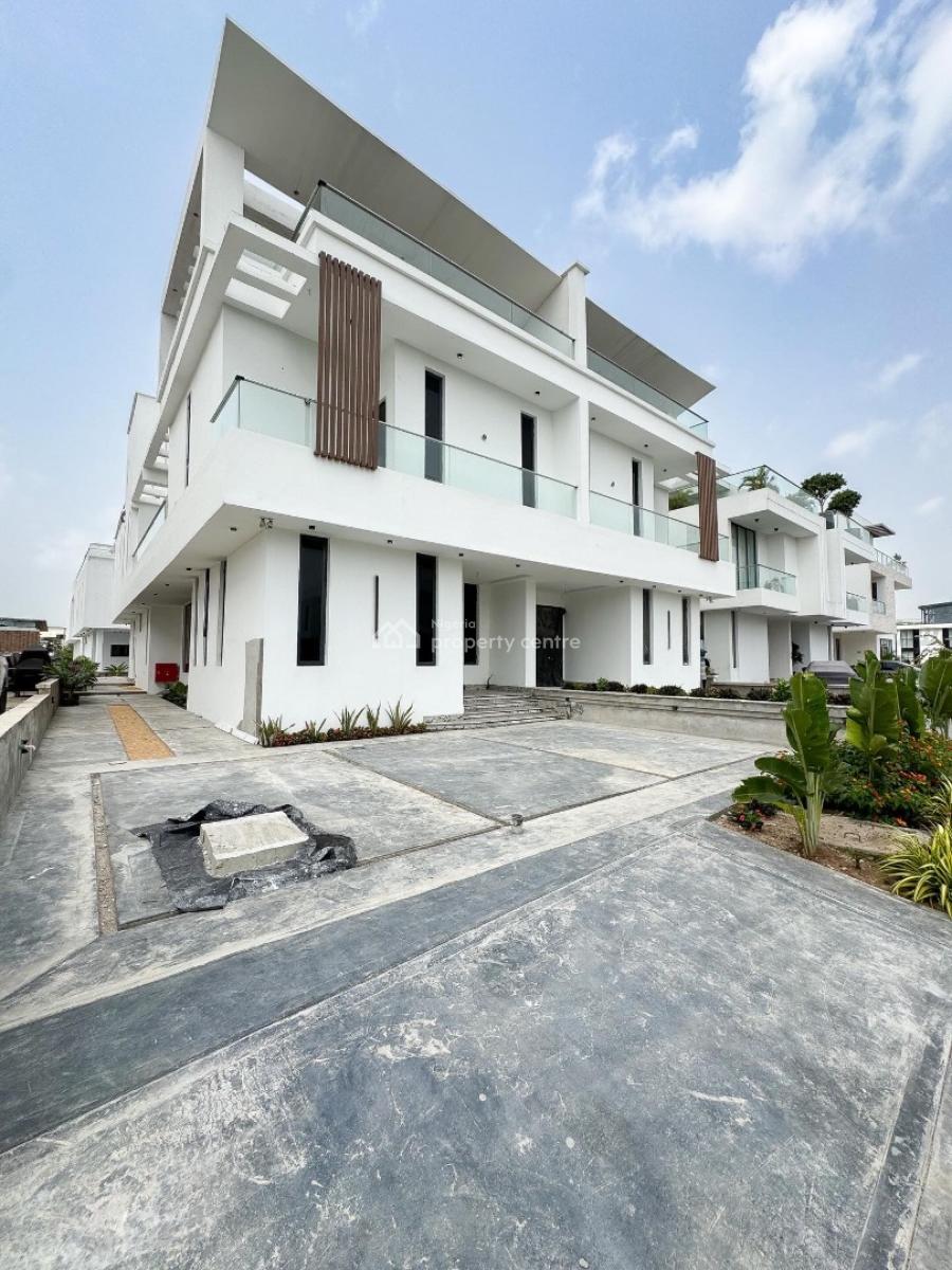 Contemporary 5 Bedroom Semi Detached Duplex with Bq, Pool & Rooftop, 5 Bedroom Duplex Located in a Well Secured Estate, Ikate, Lekki, Lagos, Semi-detached Duplex for Sale