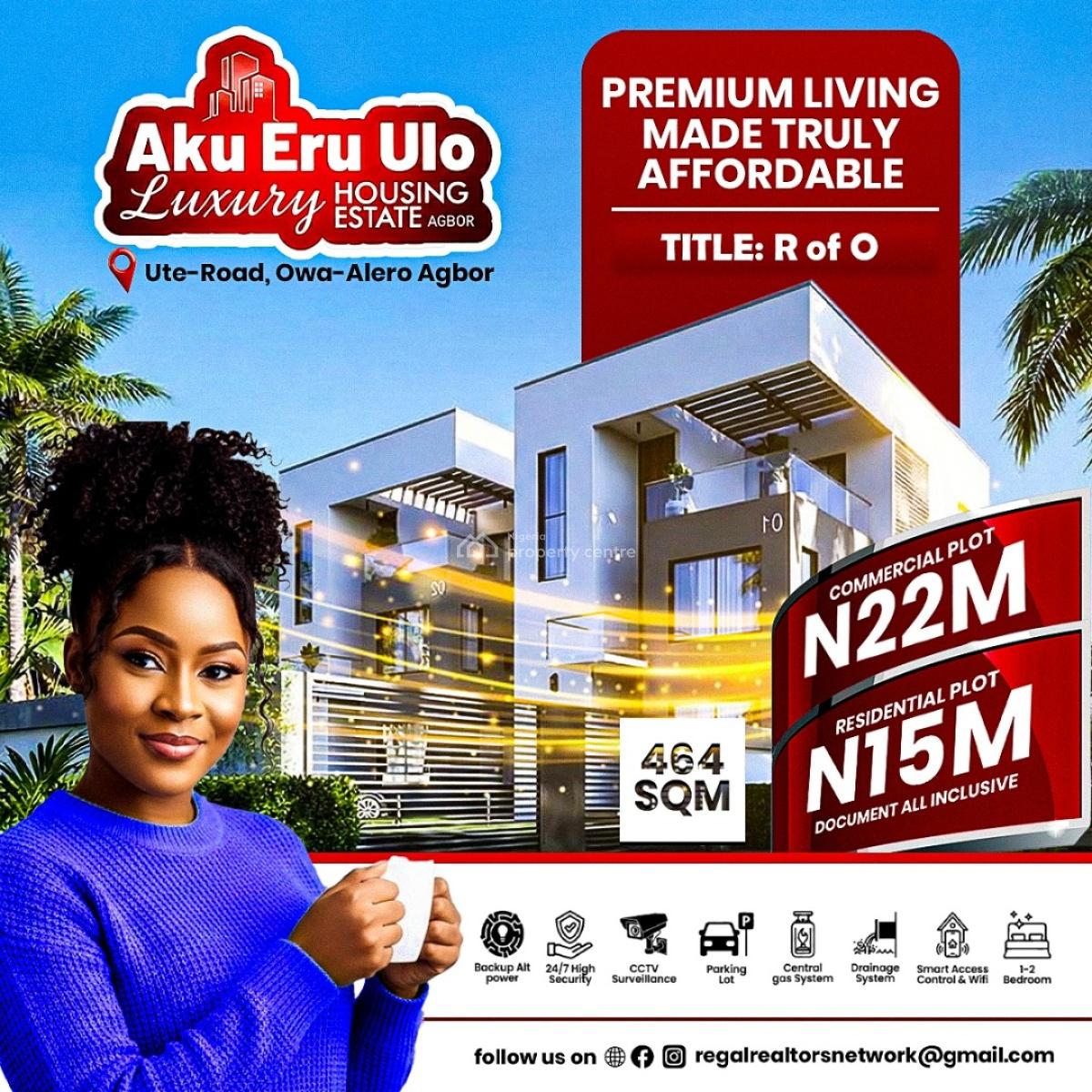 Aku Eru Ulo Luxury Housing Estate, Ute-road, Owa-alero, Agbor Delta State., Ika South, Delta, Mixed-use Land for Sale