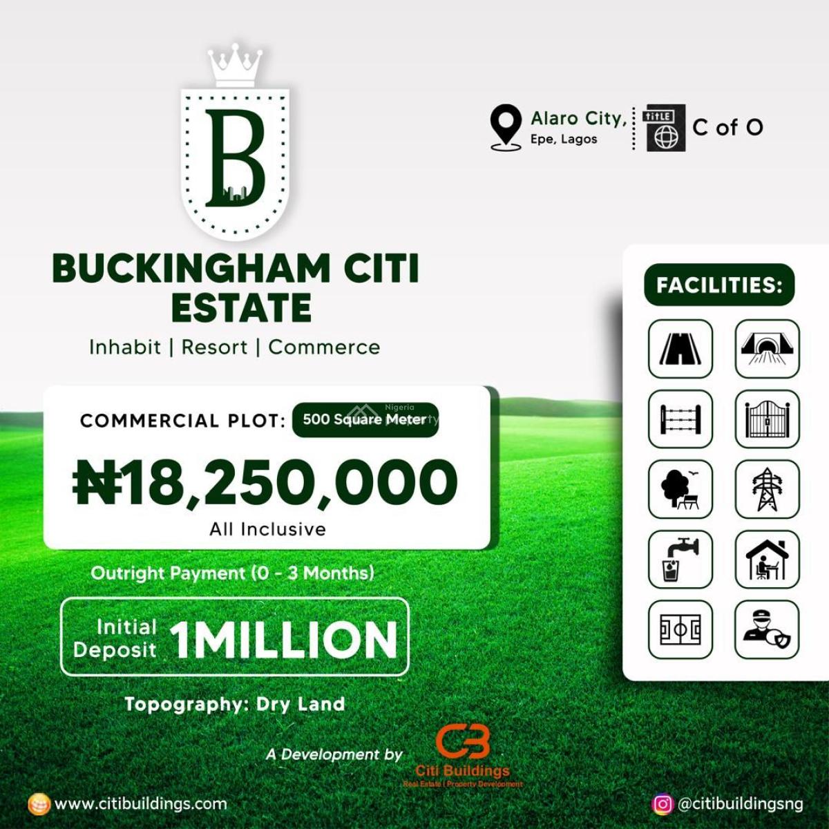Invests in Plots and Acres of Land with C of O, Buckingham Citi Estate, Alaro City, Epe, Lagos, Residential Land for Sale