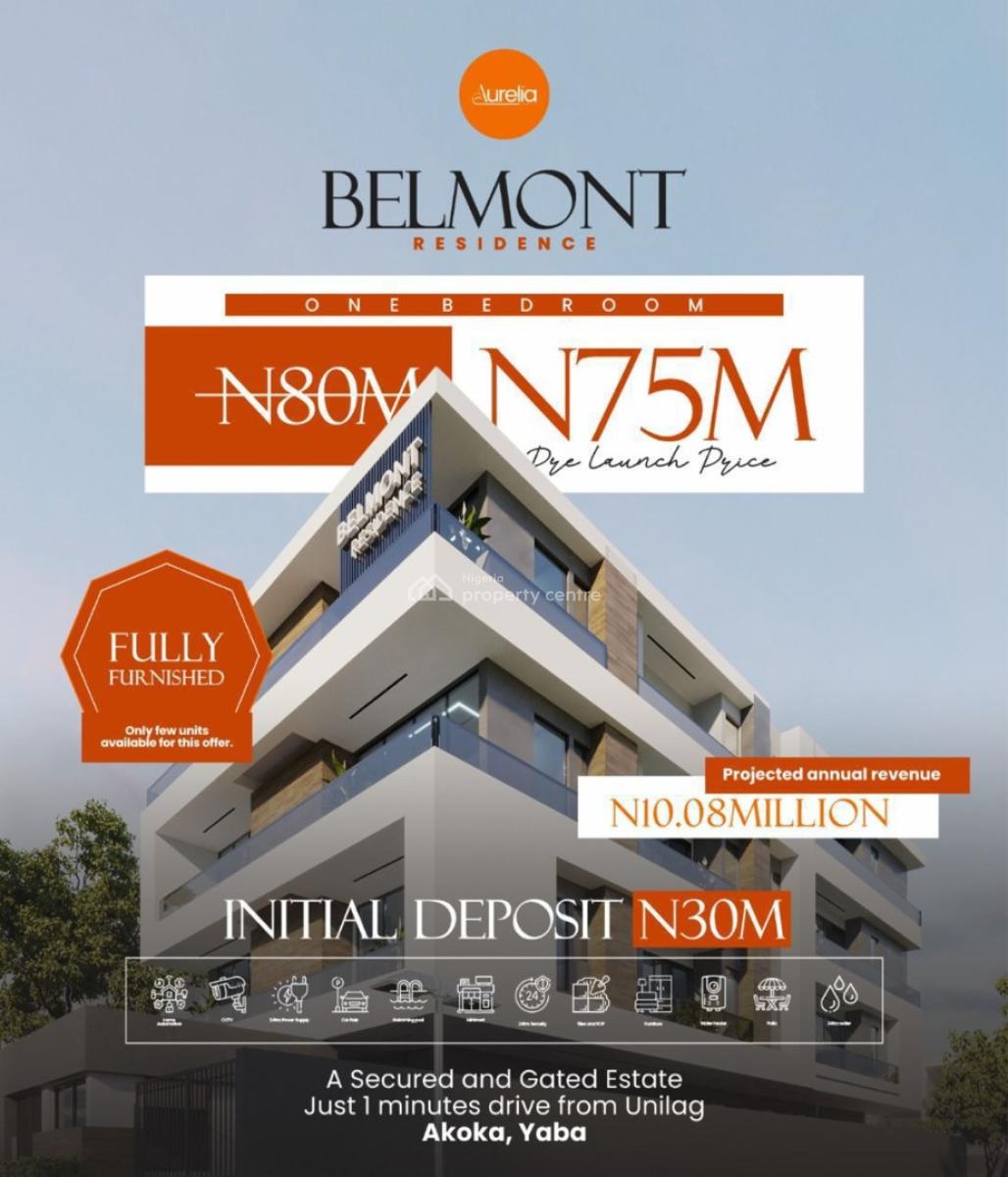Modern Luxury Revenue Generating 1 Bedroom Apartment, 1 Minutes Drive From Unilag, Oluwole Street, Akoka, Yaba, Lagos, Block of Flats for Sale