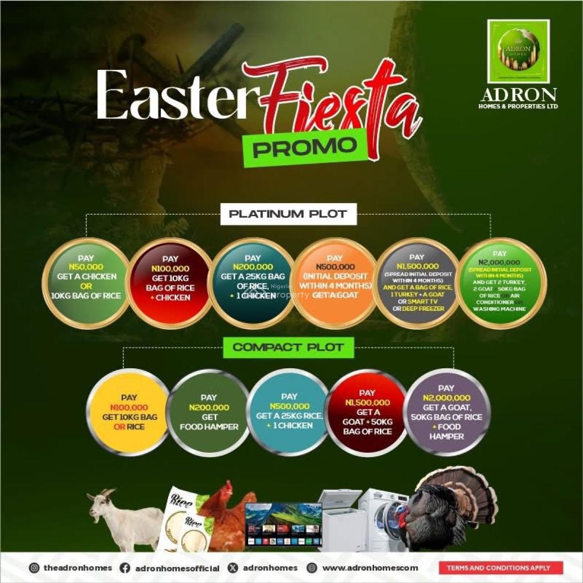 Adron Homes Easter Promo 2026 Landed Property, City Park and Gardens Estate Opposite Cocacola Company Asejire Ibadan, Ibadan, Oyo, Mixed-use Land for Sale
