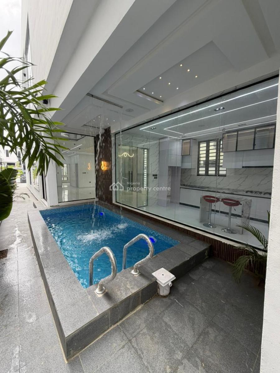Lovely 5bedroom Bedroom Duplex with a Bq, Pool Located in a Serene Env, Located Within One of The Most Prestigious Estate in Lagos Chevron, Lekki, Lagos, Detached Duplex for Sale