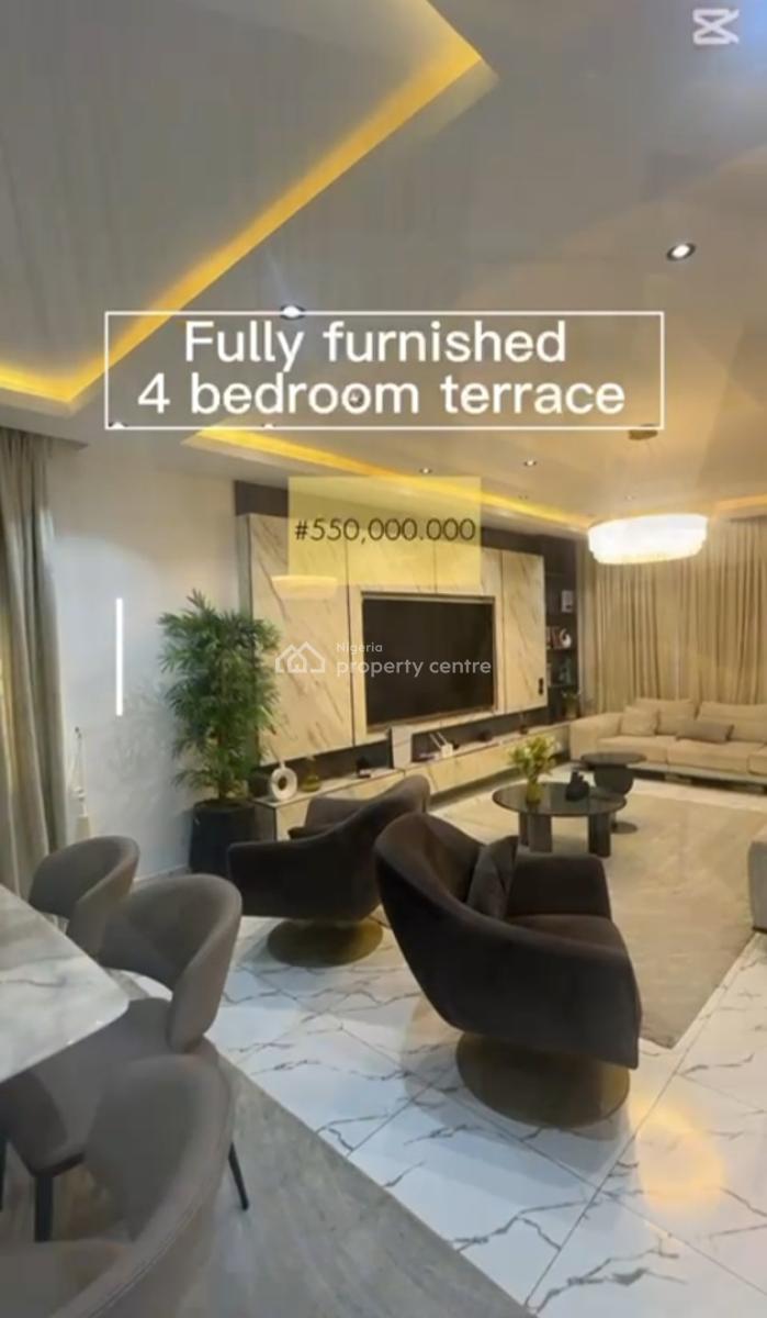 Fully Furnished 4 Bedrooms Terrace Duplex with Bq, Katampe Extension, Katampe Extension, Katampe, Abuja, Terraced Duplex for Sale