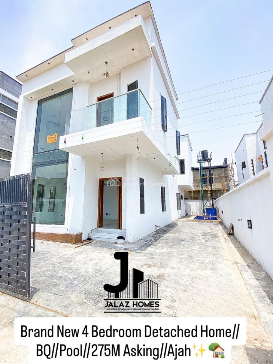 Brand New 4 Bedroom Detached Home, Ajah, Lagos, House for Sale