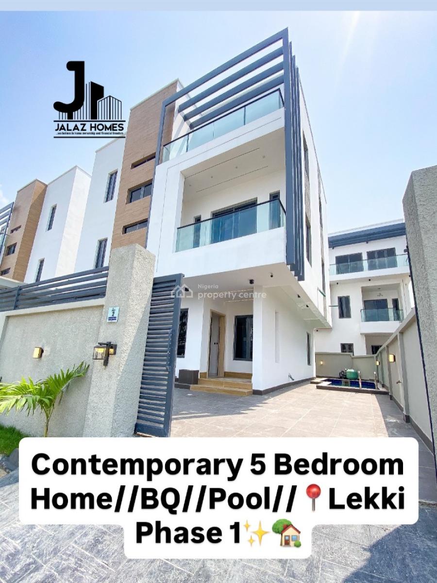 Contemporary 5 Bedroom Detached Duplex, Lekki Phase 1, Lekki, Lagos, House for Sale