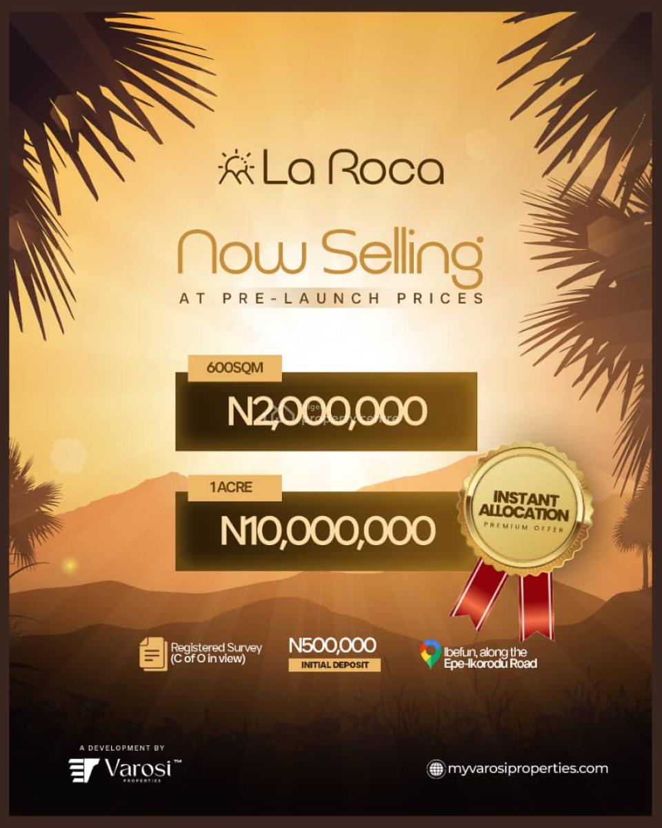 La Roca Estate -- Built on Strength, Designed for Legacy, Epe–ikorodu Expressway,, Ikorodu, Lagos, Residential Land for Sale