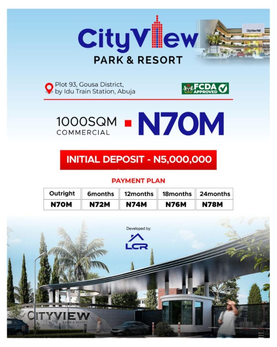 Buy and Build Land with R of O, City View Park & Resort, Gousa District, Central Business District, Abuja, Residential Land for Sale