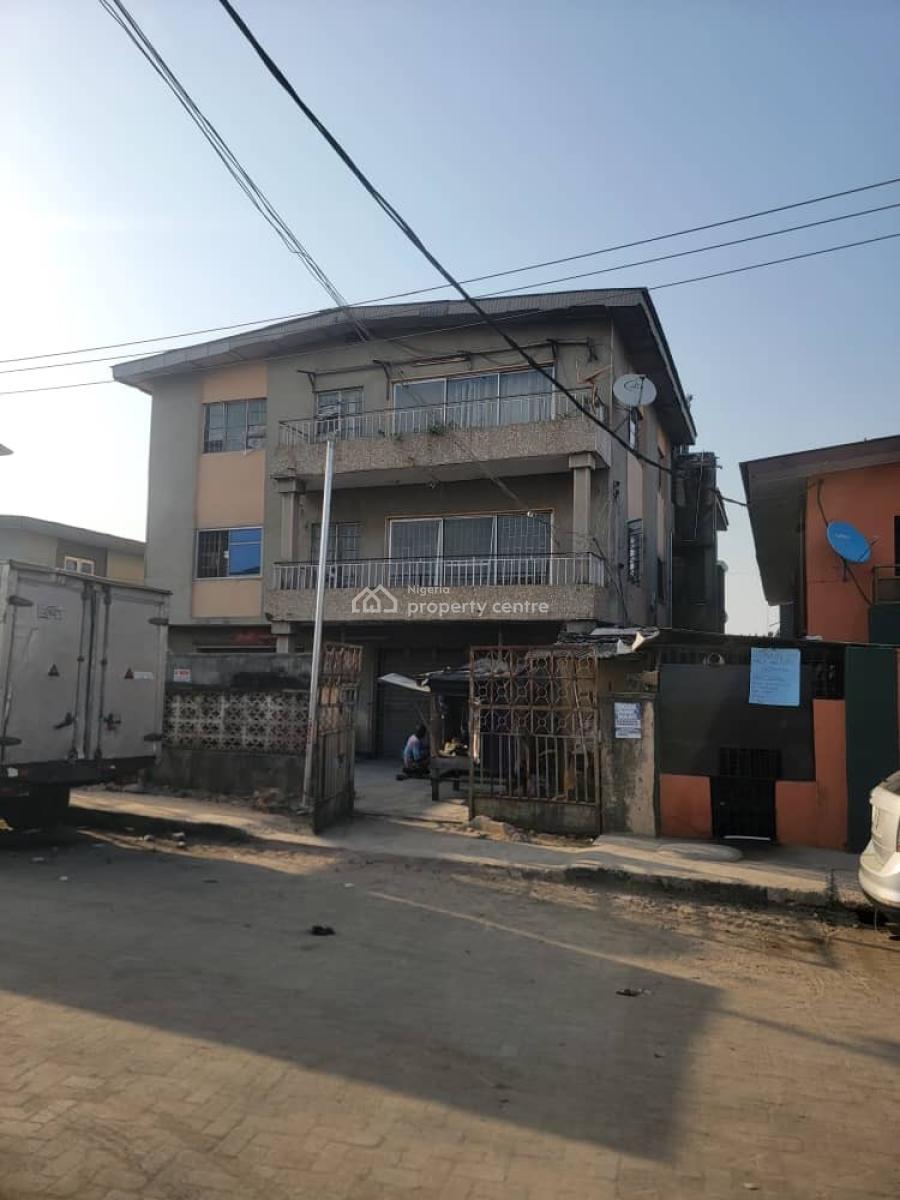 Vacant 4 Nos 3 Bedroom Block of Flats and 2 Nos Groundfloor Mini-warehouse, Yusuf Street Off Ojekunle Street, Papa Ajao, Surulere, Lagos, Commercial Property for Sale