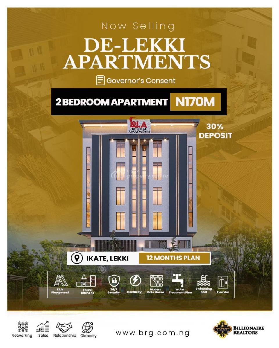 Luxury 2 Bedroom Apartments with C of O, De Lekki Apartment, 13, Yemi Adetayo Link Road, Ilasan, Lekki, Lagos, Flat / Apartment for Sale