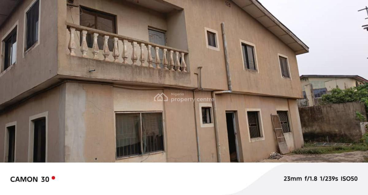 Solid Built Block of Flats + 3 Bedroom Bungalow at The Rear, Ipaja, Lagos, Block of Flats for Sale