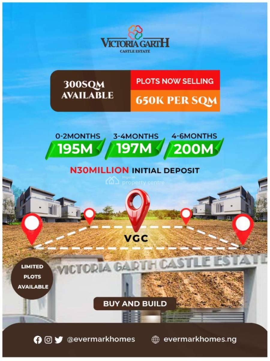 Exclusive Buy & Build Plots of Land with Cofo, Victoria Garth Castle,, Vgc, Lekki, Lagos, Residential Land for Sale