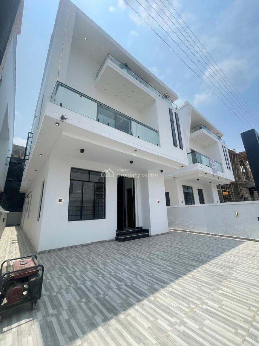 Luxury 4 Bedroom Fully Detached Duplex with Tiled Compound Floor & Bq, Ajah, Lagos, Detached Duplex for Sale