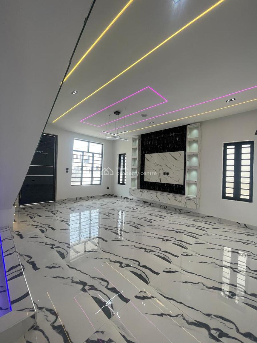 Luxury 4 Bedroom Fully Detached Duplex with Tiled Compound Floor & Bq, Ajah, Lagos, Detached Duplex for Sale