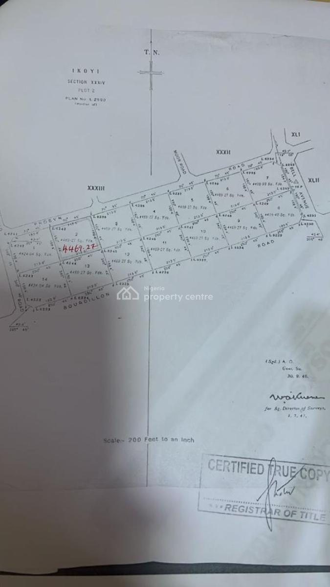 Detached 6-bedroom and 4rooms of Bqs, Off Bourdillon, Ikoyi, Lagos, House for Sale