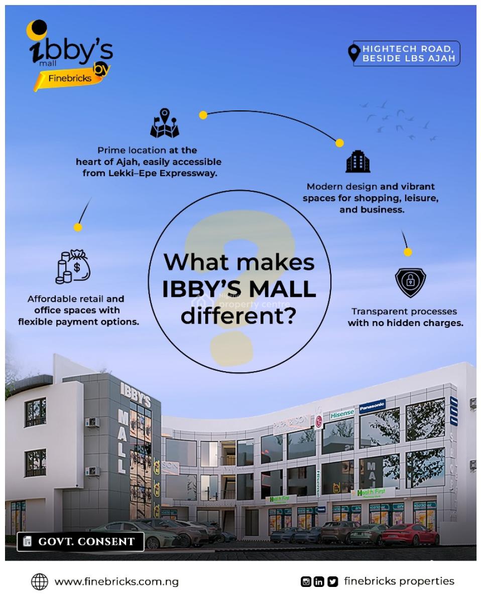 Exquisite Shopping Complex with Governors Consent, Ibbys Mall By, Hitech Rd. Beside Lagos Business School, Sangotedo, Ajah, Lagos, Plaza / Complex / Mall for Sale