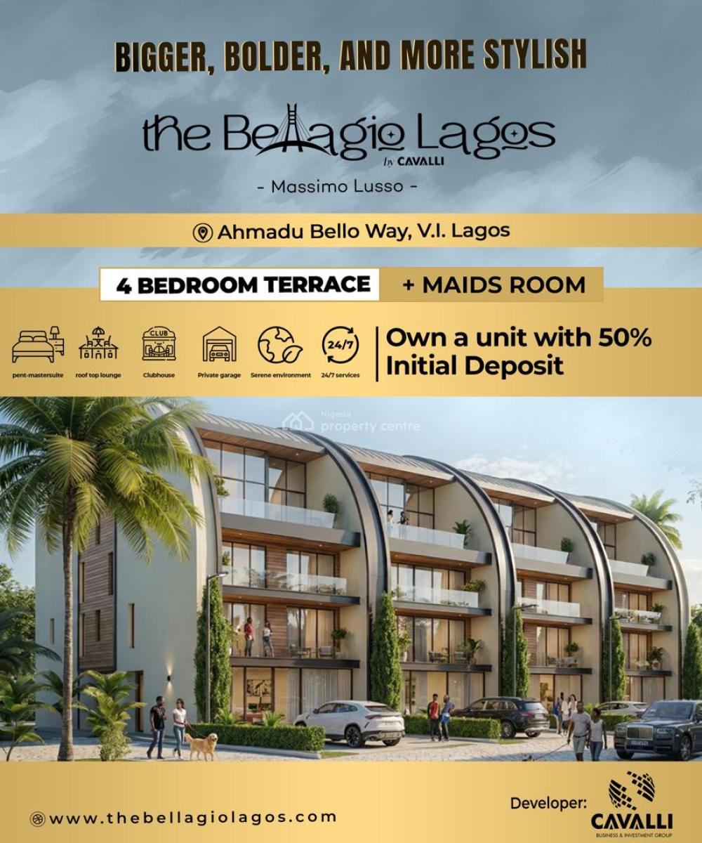 4 Bedrooms Terrence Duplex on Ahmadu Bello Way, Ahmadu Bello Way, Victoria Island Lagos, Victoria Island (vi), Lagos, Terraced Duplex for Sale