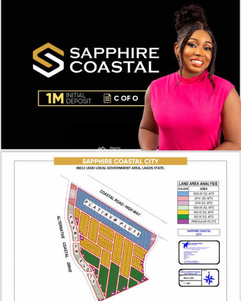 Own a Piece of Future Along Coastal Road with Cofo, Sapphire Coastal Estate, Lekki Coastal, Ibeju Lekki, Lagos, Mixed-use Land for Sale