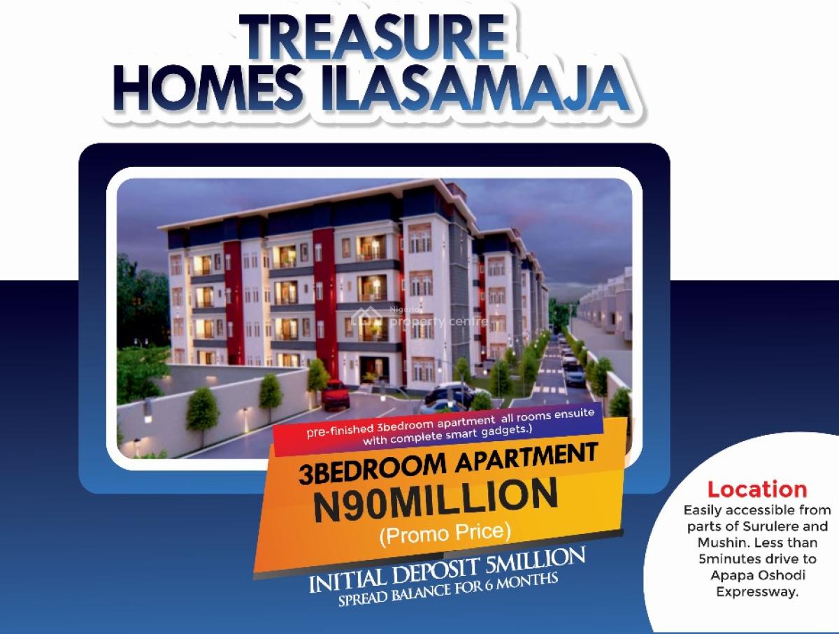 Exquisite 3 Bedroom Apartment in The Heart of Mainland, Treasure Homes, Ilasamaja, Mushin, Lagos, Flat / Apartment for Sale