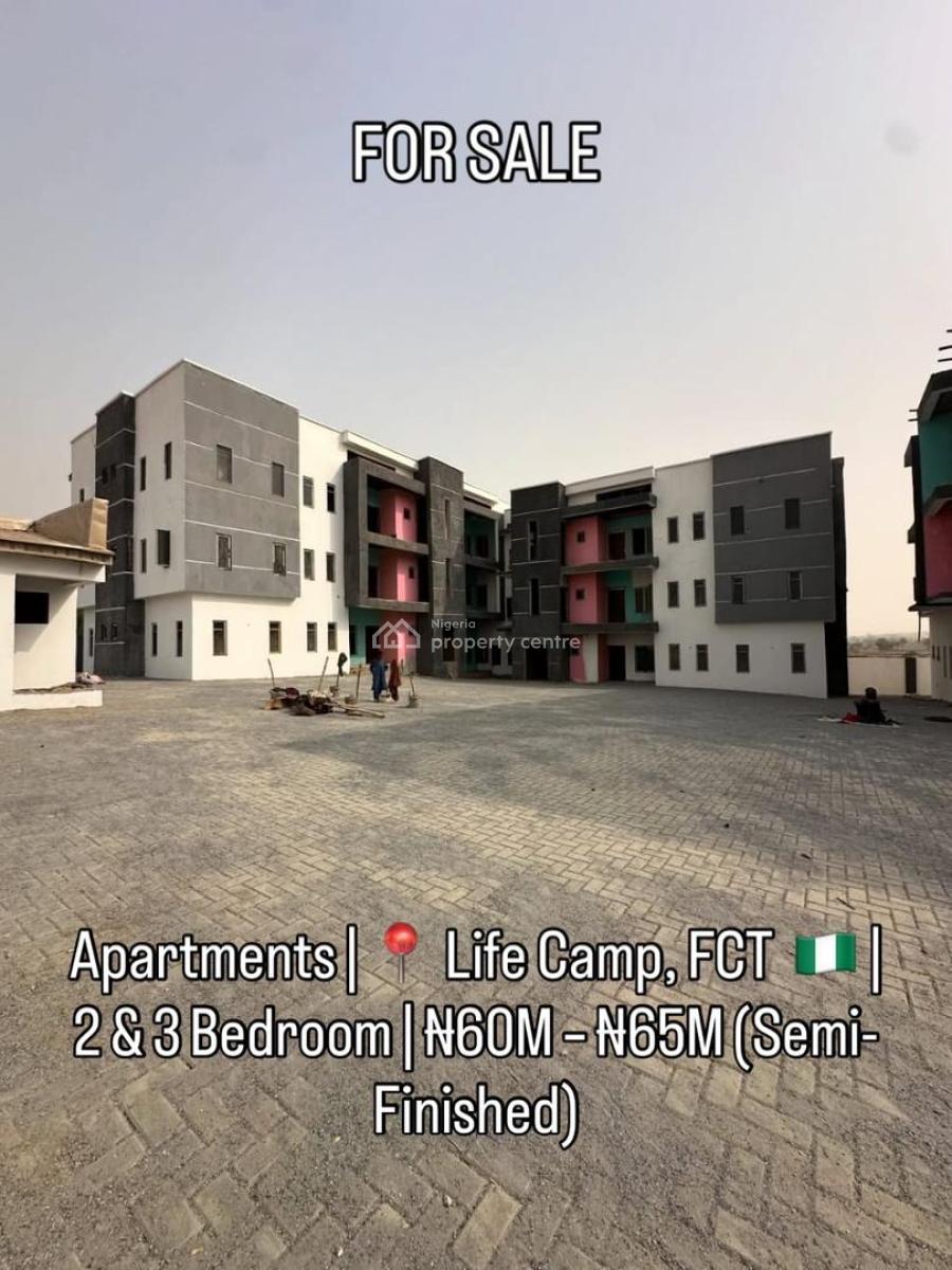 2 & 3-bedroom Semi-finished Apartments -- Lifecamp, Life Camp, Abuja, Flat / Apartment for Sale