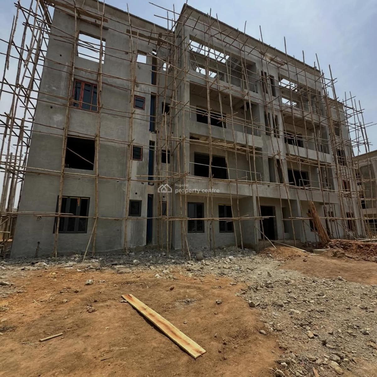 New 2-bedroom Apartment + Boys Quarters (semi-finished), Dakibiyu, Abuja, Block of Flats for Sale