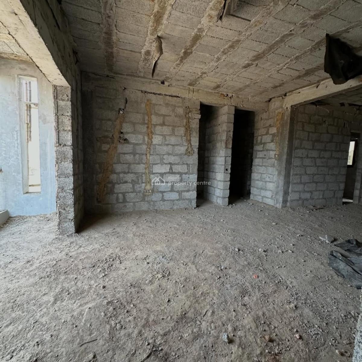 New 2-bedroom Apartment + Boys Quarters (semi-finished), Dakibiyu, Abuja, Block of Flats for Sale