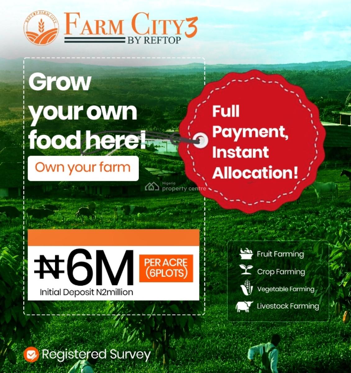 Farm Land, Obafemi Owode Ogun State, Obafemi Owode, Ogun, Commercial Land for Sale