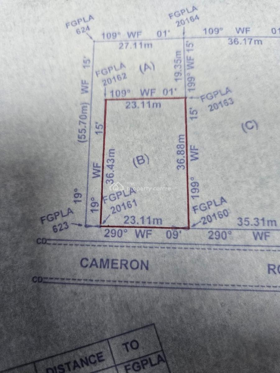 849 Sqm Land, Cameron Road, Old Ikoyi, Ikoyi, Lagos, Mixed-use Land for Sale
