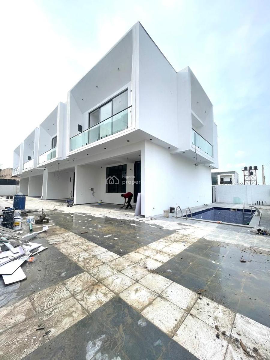 Newly Built with Spacious 4brm Terrace Duplex with Pool &gym, Ikota By Mobile Rd, Lekki, Lagos, Terraced Duplex for Sale