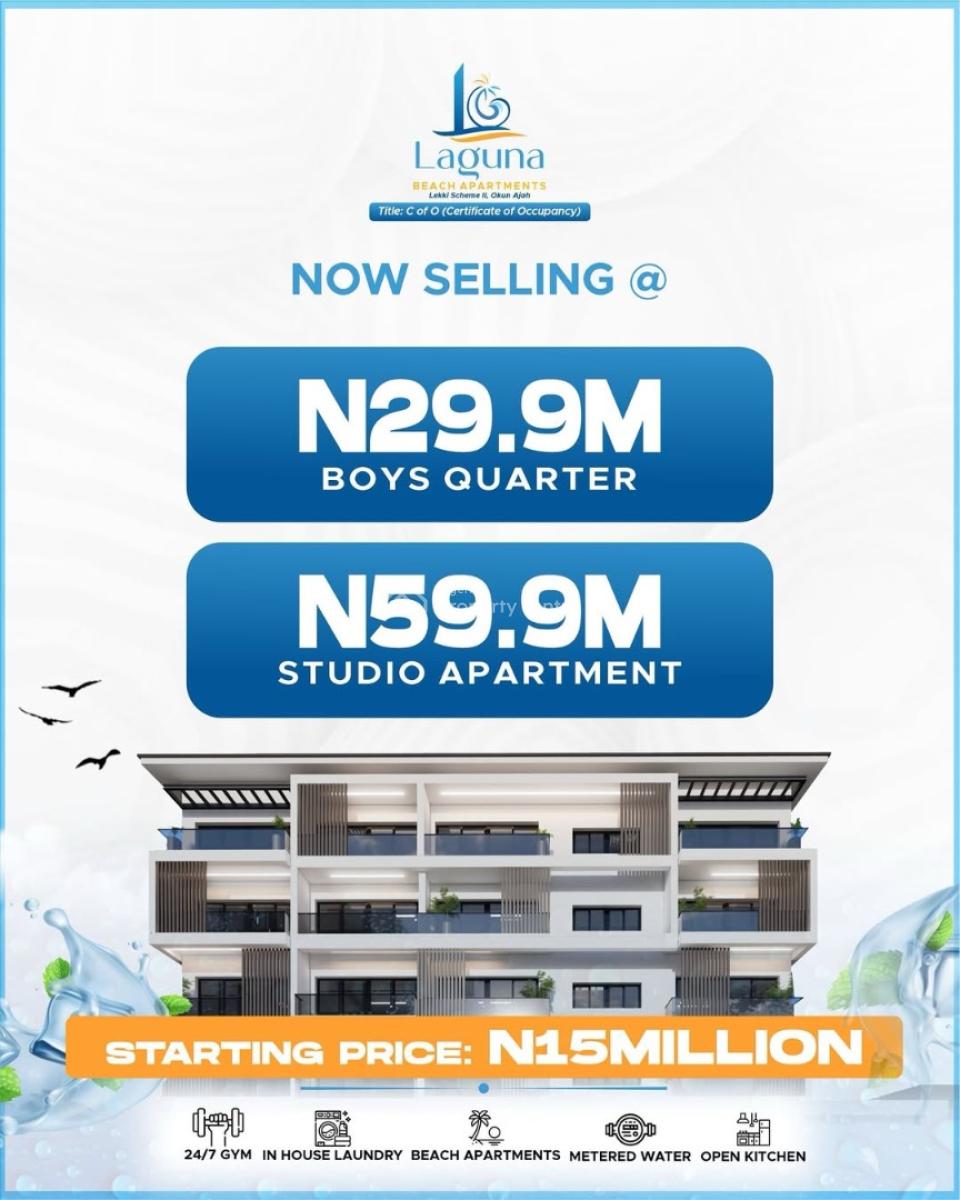 Luxury Beach Front Studio Apartment Curated for Massive Cashflow, Off Lagos-calabar Coastal Highway, Lekki Phase 2, Lekki, Lagos, Flat / Apartment for Sale