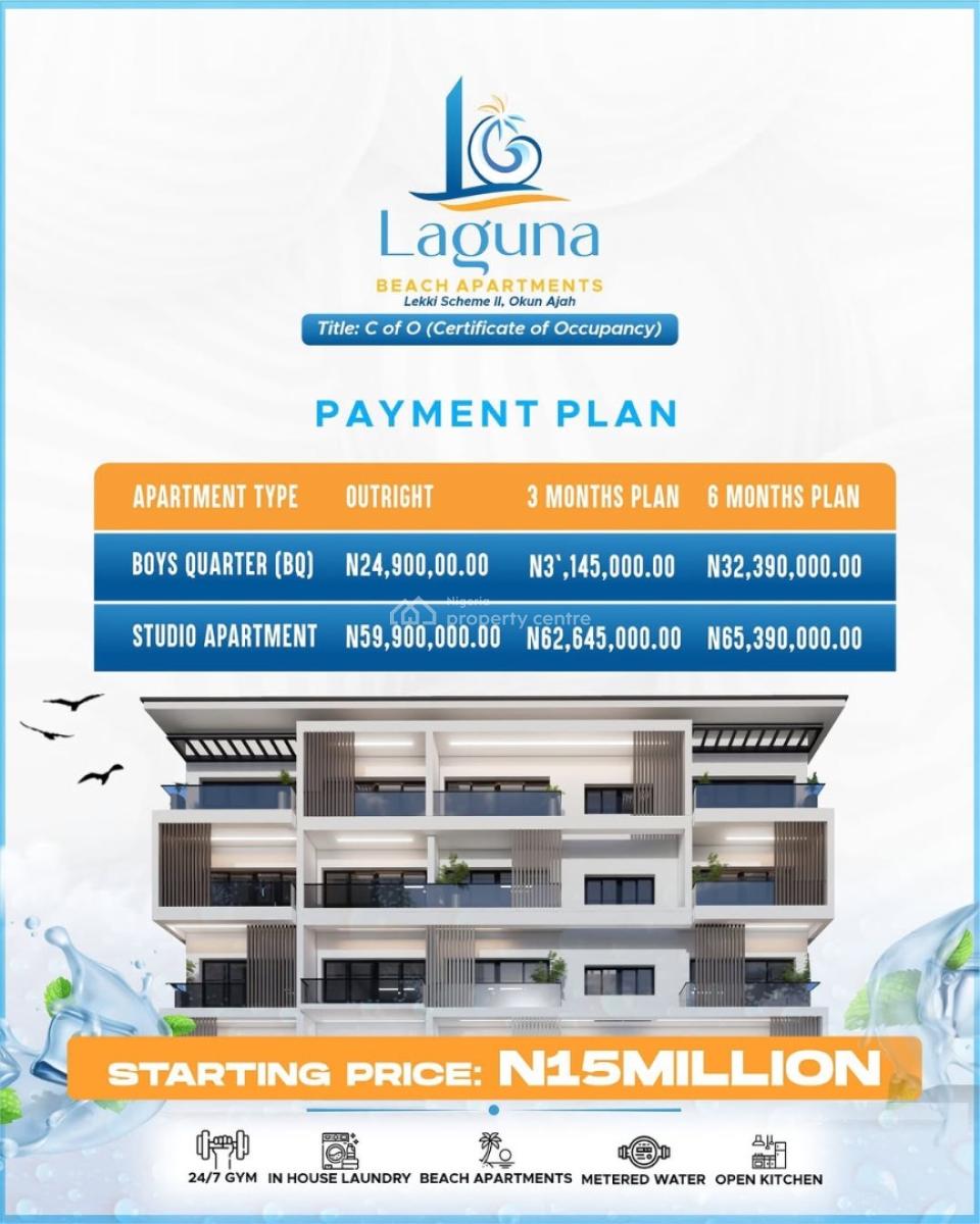 Luxury Beach Front Studio Apartment Curated for Massive Cashflow, Off Lagos-calabar Coastal Highway, Lekki Phase 2, Lekki, Lagos, Flat / Apartment for Sale