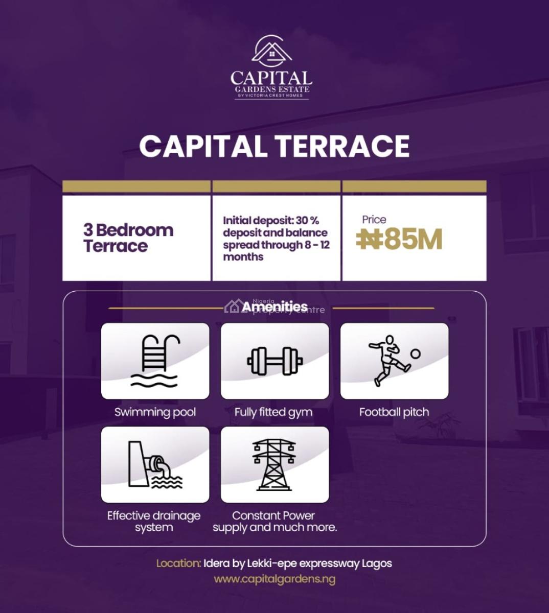 Luxury 3 Bedroom Terraces with Excellent Finishing, Idera, By Lekki-epe Express Way, Ibeju Lekki, Lagos, Terraced Duplex for Sale