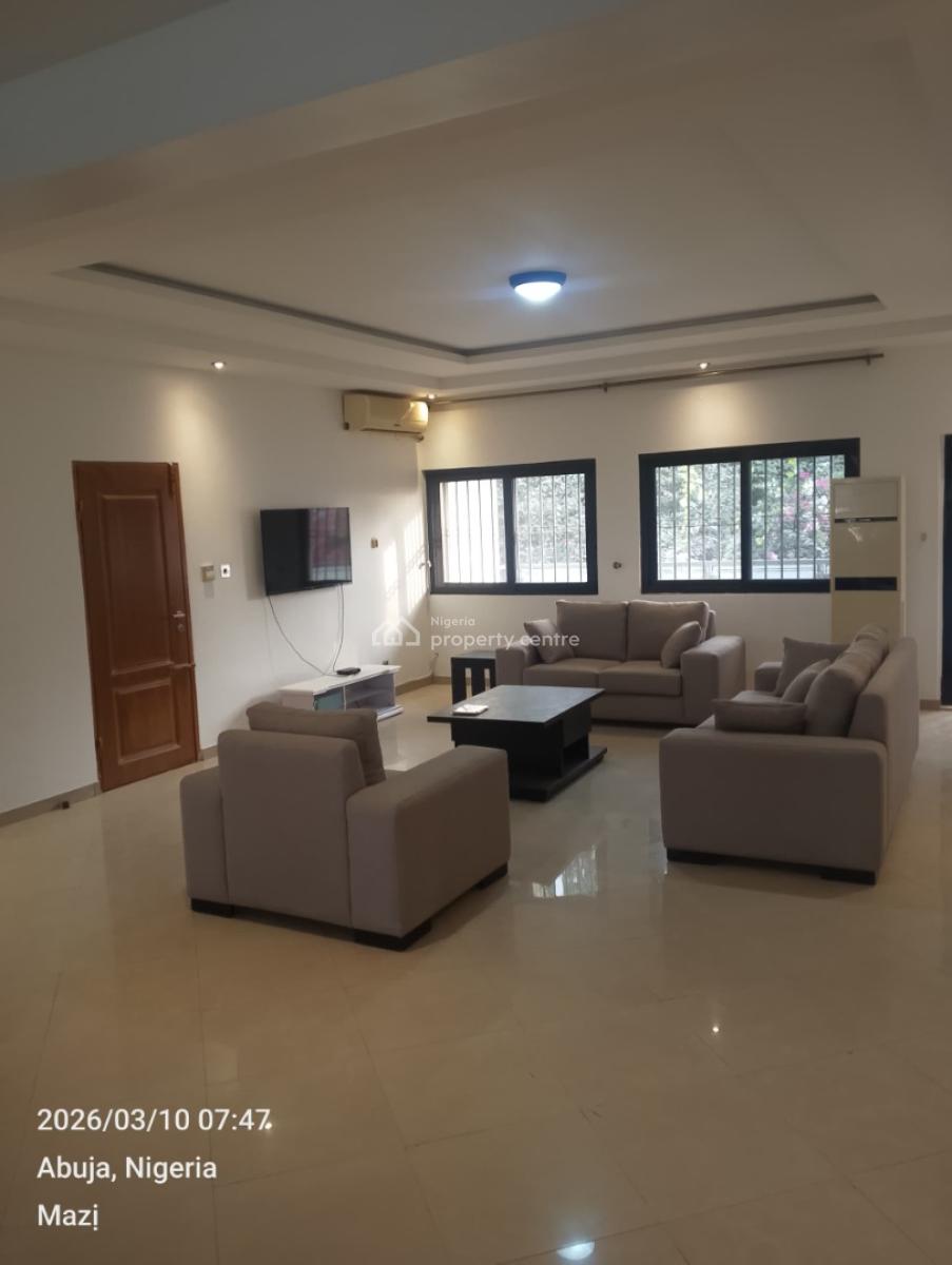 3 Bedroom Furnished & Serviced Apartment with Bq on The First Floor, Around British Village, Wuse 2, Abuja, Flat / Apartment for Rent
